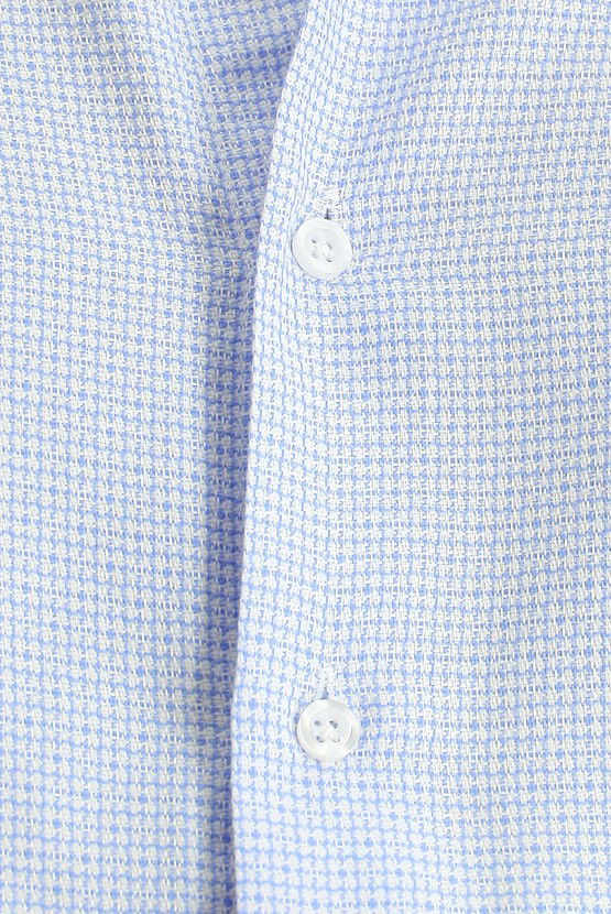 Erkek Giyim - Uzun Kol Slim Fit Dar Kesim Klasik Desenli Pamuk Gömlek