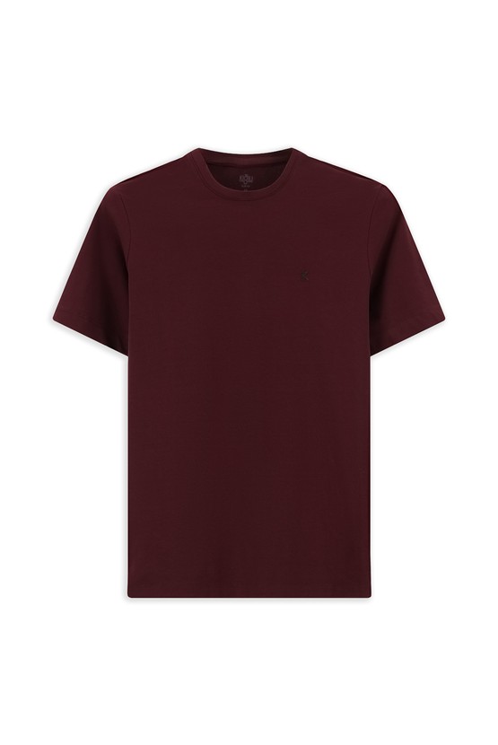 Erkek Giyim - Bisiklet Yaka Slim Fit Dar Kesim Süprem Pamuklu Tişört