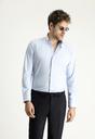 UÇUK MAVİ  Uzun Kol Slim Fit Dar Kesim Klasik Pamuklu Gömlek