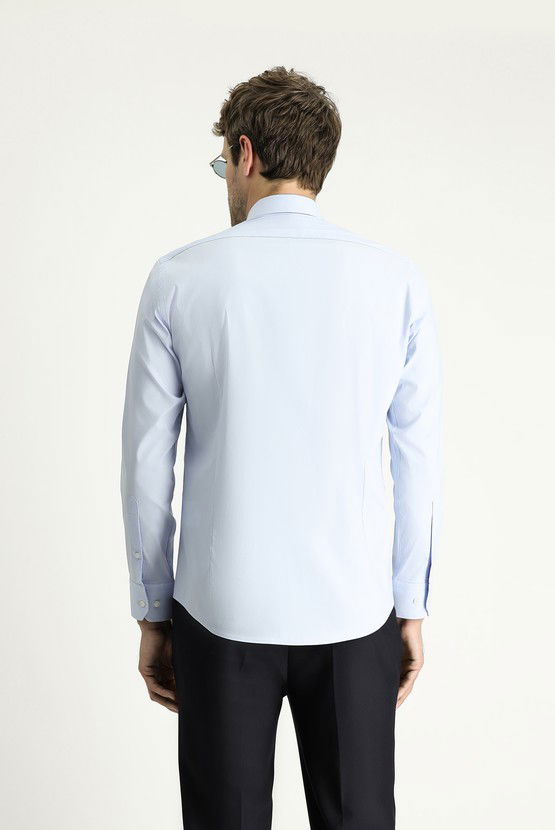 Erkek Giyim - Uzun Kol Slim Fit Dar Kesim Klasik Pamuklu Gömlek