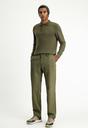  ASKER HAKİ  Regular Fit Likralı Pileli Kanvas / Chino Pantolon