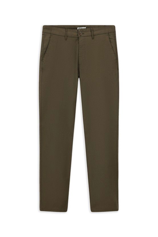 Erkek Giyim - Regular Fit Desenli Likralı Kanvas / Chino Pantolon