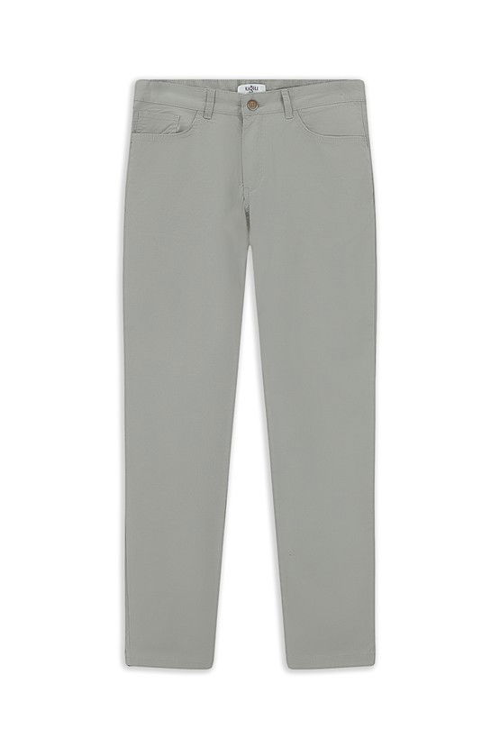 Erkek Giyim - Slim Fit Dar Kesim Likralı Kanvas / Chino Pantolon