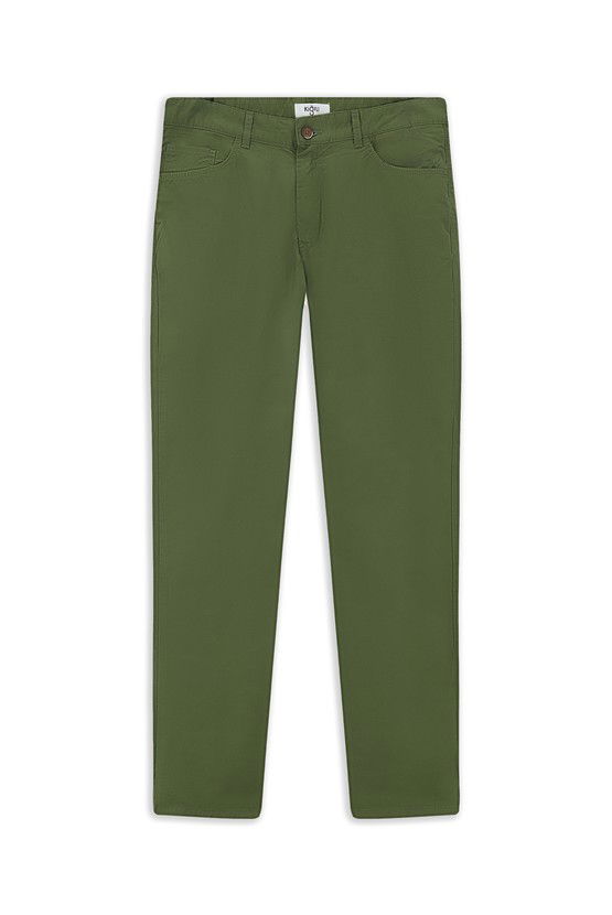 Erkek Giyim - Relax Fit Rahat Kesim Likralı Kanvas / Chino Pantolon