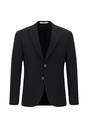  KOYU LACİVERT  Super Slim Fit Ekstra Dar Kesim Çizgili Likralı Spor Ceket