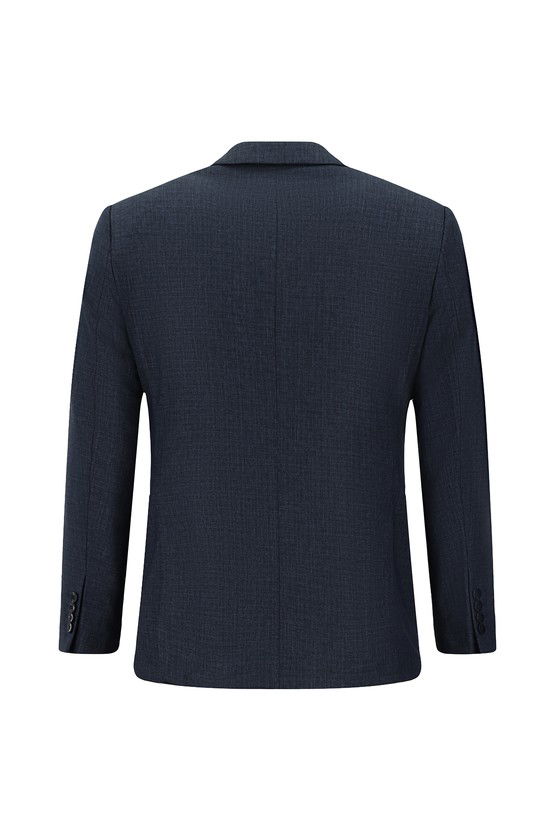 Erkek Giyim - Slim Fit Dar Kesim Desenli Kruvaze Takım Elbise