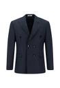  KOYU LACİVERT  Slim Fit Dar Kesim Desenli Kruvaze Takım Elbise