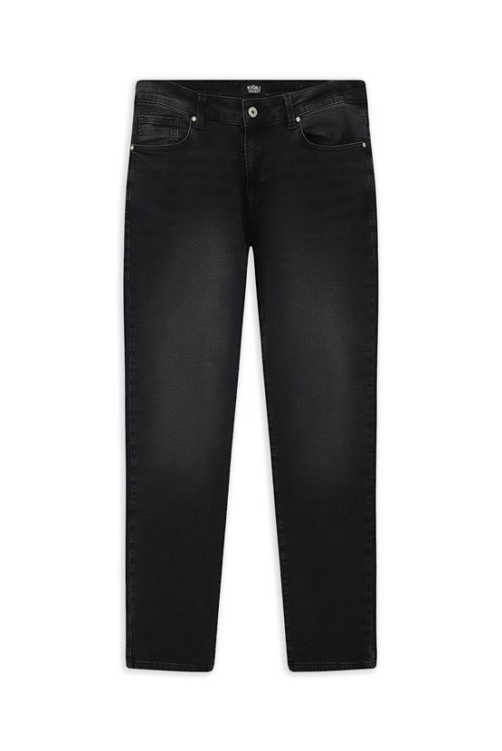 Erkek Giyim - Regular Fit Likralı Denim Pantolon