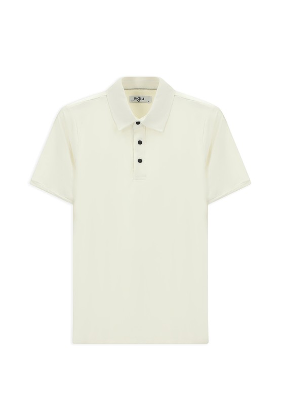 Erkek Giyim - Slim Fit Dar Kesim Likralı Polo Yaka Tişört