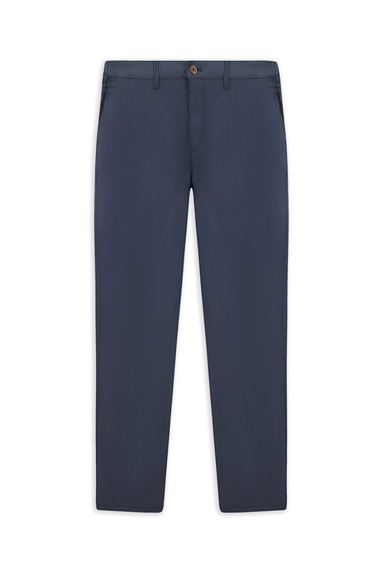Erkek Giyim - Slim Fit Dar Kesim Beli Lastikli Likralı Kanvas / Chino Pantolon