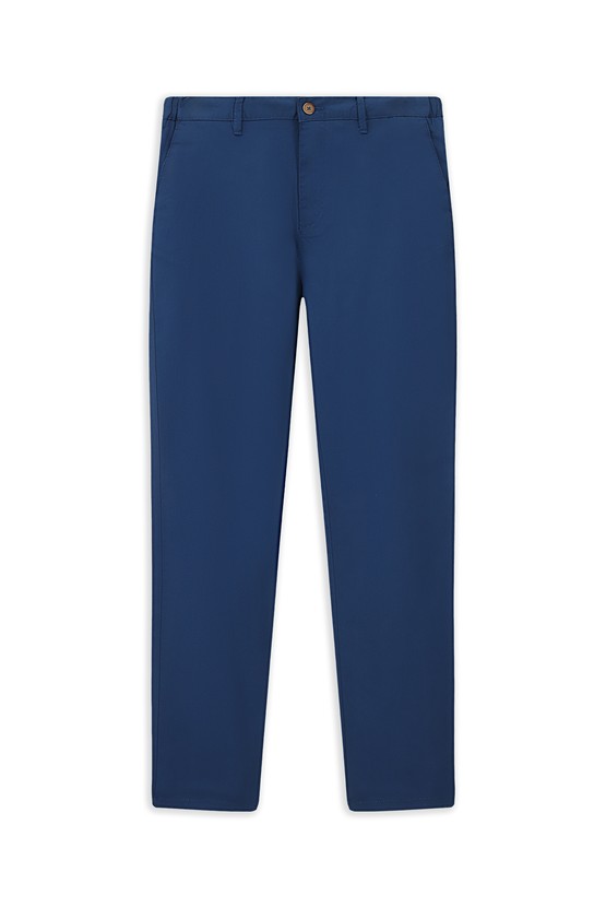 Erkek Giyim - Slim Fit Dar Kesim Beli Lastikli Likralı Kanvas / Chino Pantolon