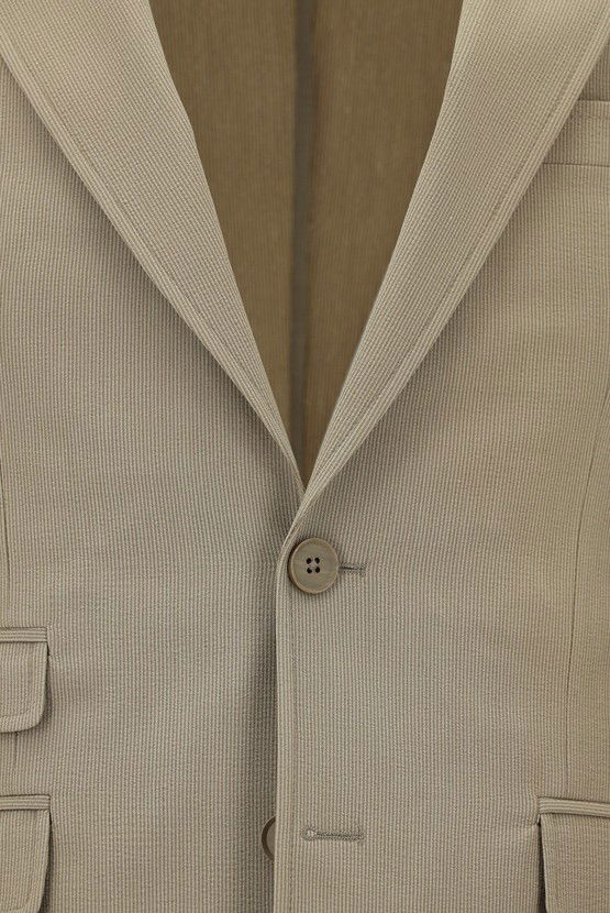 Erkek Giyim - Super Slim Fit Ekstra Dar Kesim Çizgili Takım Elbise