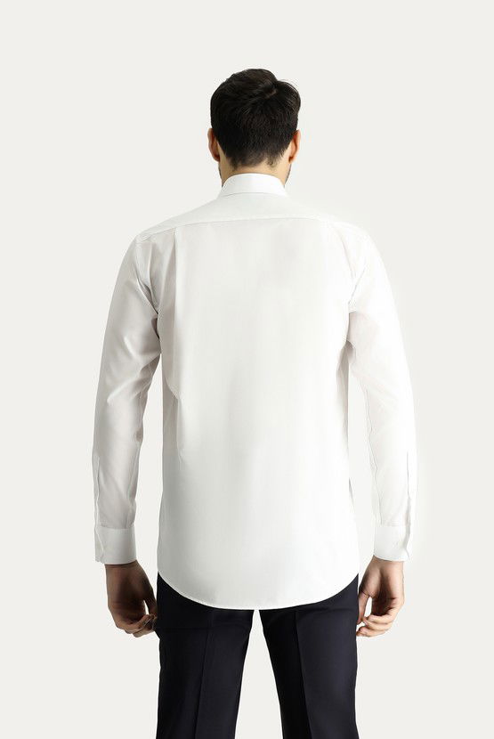 Erkek Giyim - Uzun Kol Regular Fit Non Iron Ütü Gerektirmeyen Pamuklu Gömlek