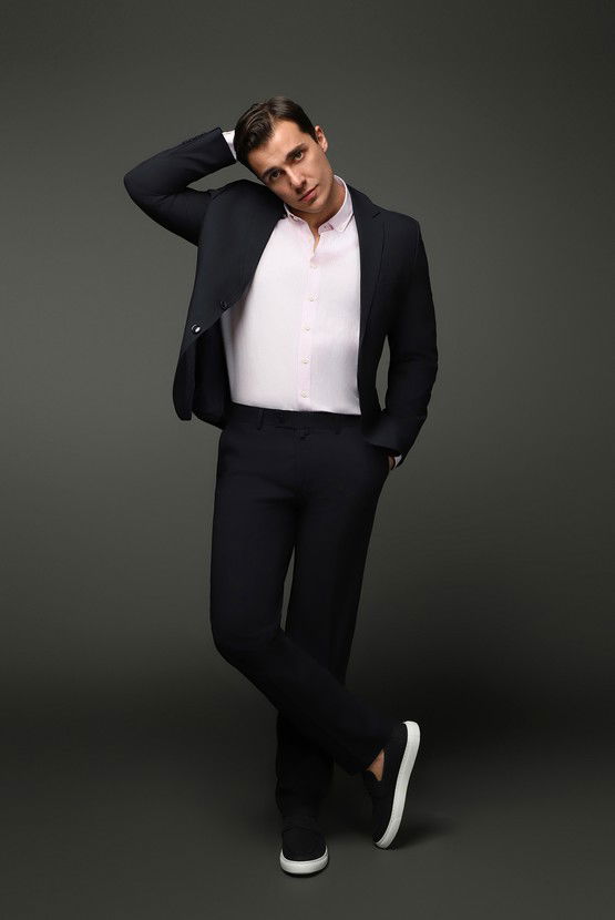 Erkek Giyim - Slim Fit Dar Kesim Klasik Takım Elbise