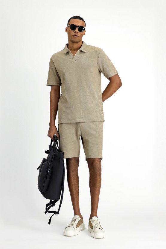 Erkek Giyim - Regular Fit Pamuklu Polo Yaka Tişört