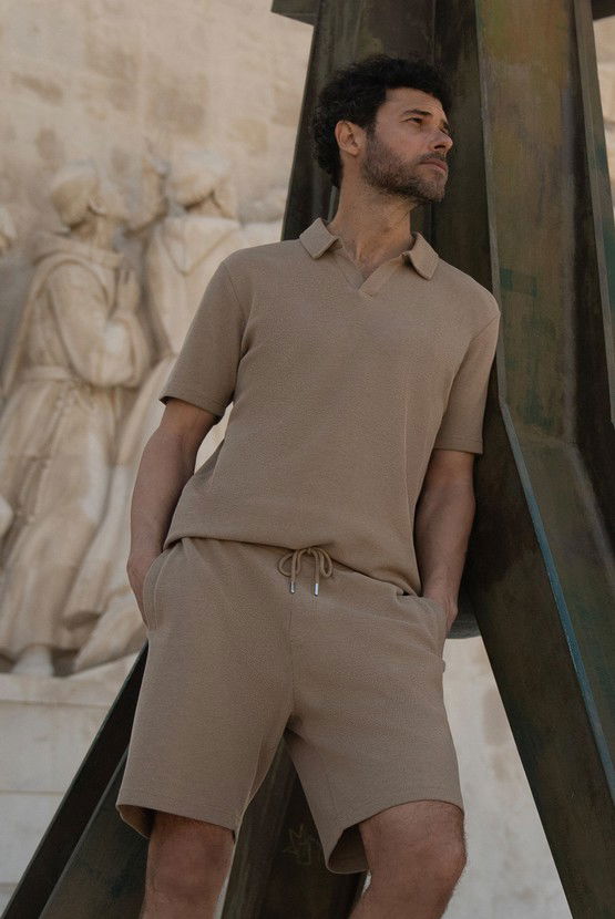 Erkek Giyim - Regular Fit Pamuklu Polo Yaka Tişört