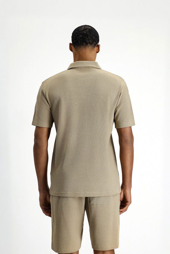 Erkek Giyim - Regular Fit Pamuklu Polo Yaka Tişört