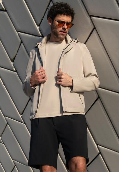 Erkek Giyim - KOYU LACİVERT 48 Beden Techno-Line Super Slim Fit Ekstra Dar Kesim Likralı Pileli Şort