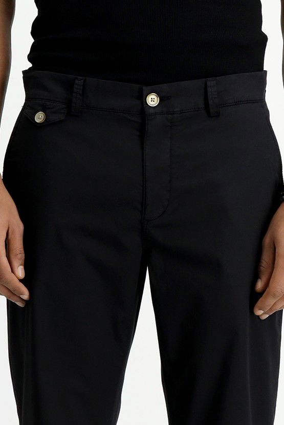 Erkek Giyim - Regular Fit Likralı Kanvas / Chino Pantolon