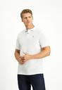  BEYAZ  Polo Yaka Slim Fit Dar Kesim Nakışlı Pamuk Tişört