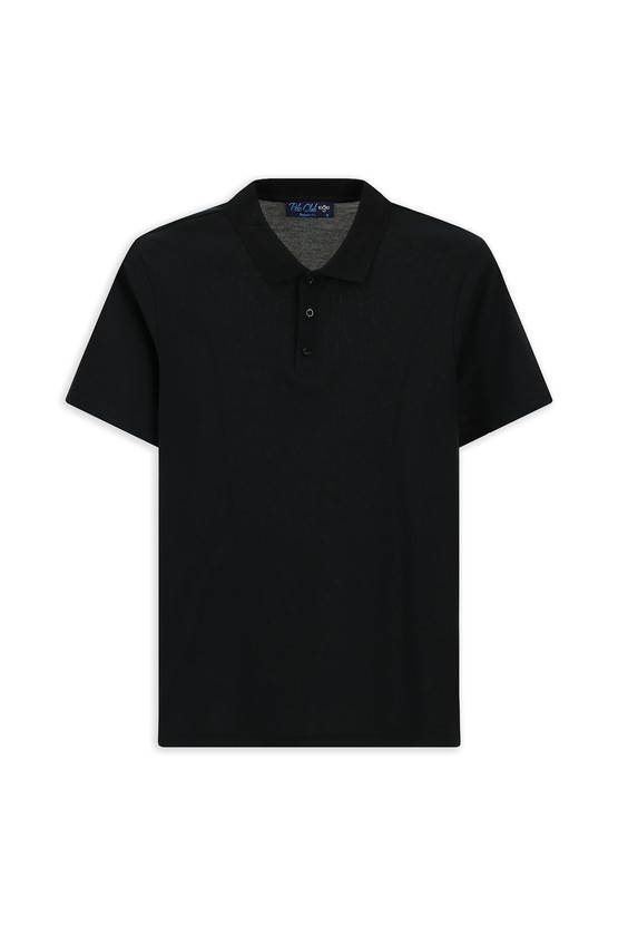 Erkek Giyim - Polo Yaka Regular Fit Nakışlı Pamuklu Tişört