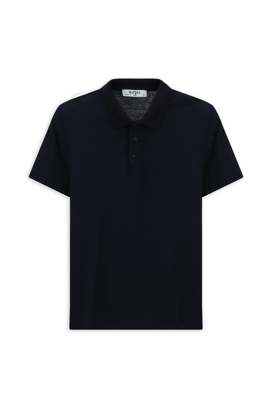 Erkek Giyim - Polo Yaka Regular Fit Nakışlı Pamuklu Tişört