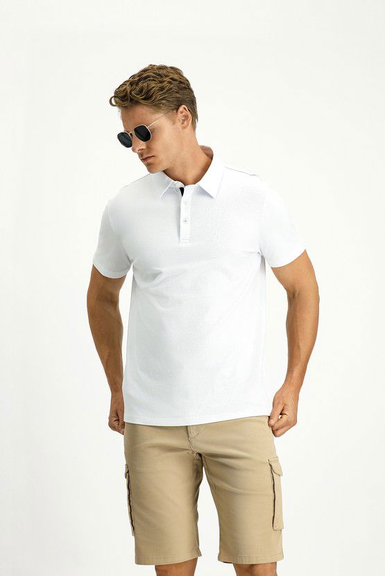 Erkek Giyim - Regular Fit Pamuk Polo Yaka Tişört