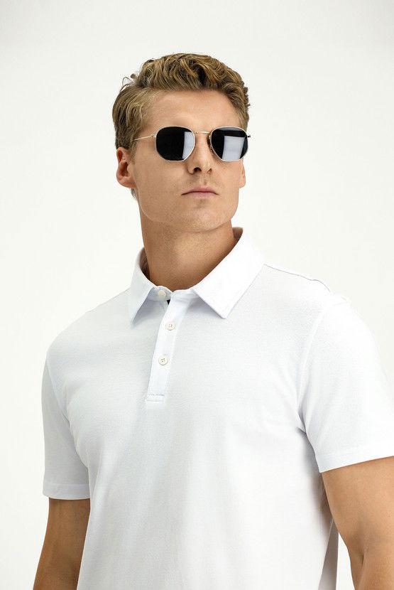Erkek Giyim - Regular Fit Pamuk Polo Yaka Tişört