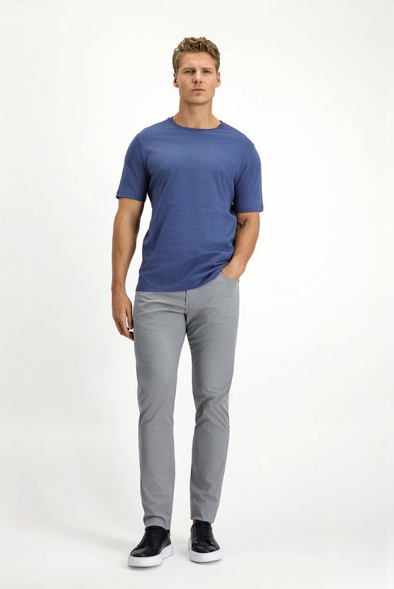 Erkek Giyim - Bisiklet Yaka Slim Fit Dar Kesim Süprem Pamuk Tişört