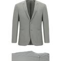  ORTA GRİ  Super Slim Fit Ekstra Dar Kesim Desenli Beli Lastikli İpli Spor Takım Elbise