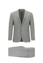  ORTA GRİ  Super Slim Fit Ekstra Dar Kesim Desenli Beli Lastikli İpli Spor Takım Elbise