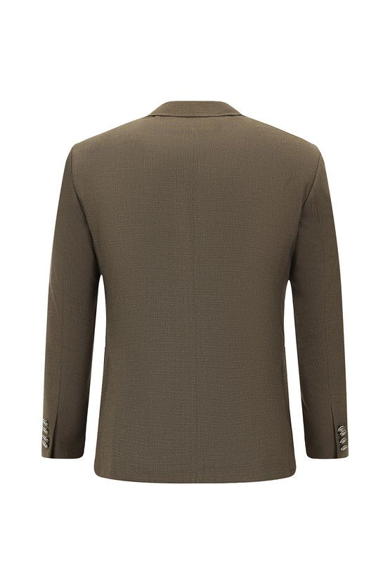 Erkek Giyim - Super Slim Fit Ekstra Dar Kesim Desenli Beli Lastikli İpli Spor Takım Elbise