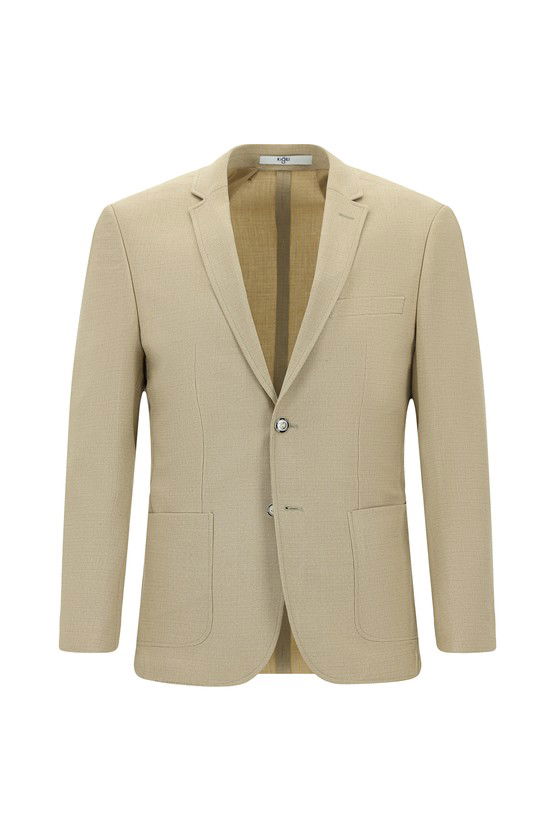 Erkek Giyim - Super Slim Fit Ekstra Dar Kesim Desenli Beli Lastikli İpli Spor Takım Elbise
