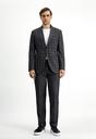  KOYU ANTRASİT  Slim Fit Dar Kesim Kareli Kombinli Takım Elbise