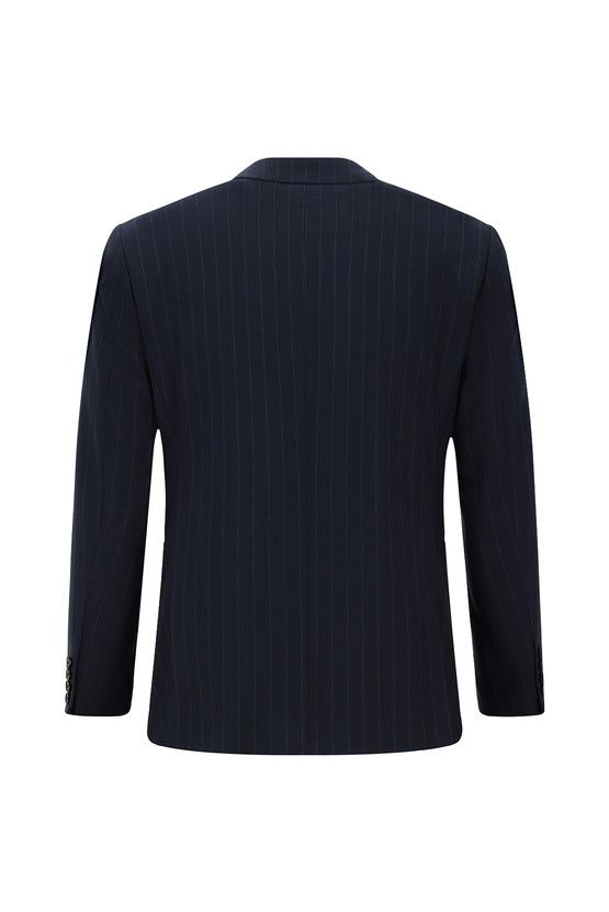 Erkek Giyim - Regular Fit Çizgili Takım Elbise