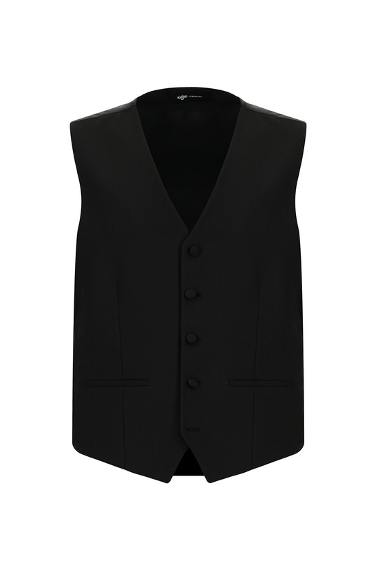 Erkek Giyim - Slim Fit Dar Kesim Sivri Yaka Yelekli Smokin & Damatlık