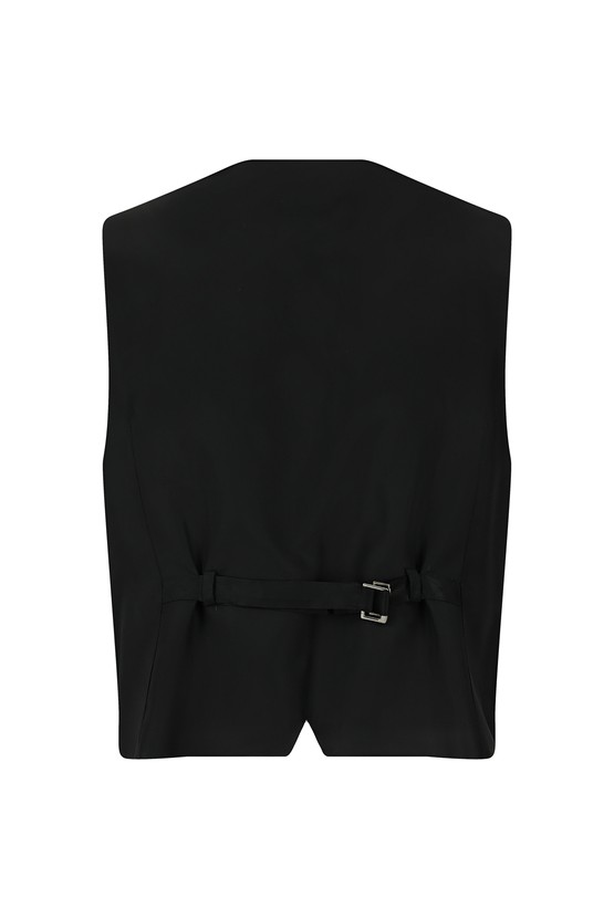 Erkek Giyim - Slim Fit Dar Kesim Sivri Yaka Yelekli Smokin & Damatlık