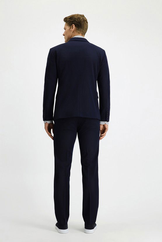 Erkek Giyim - Slim Fit Dar Kesim Kruvaze Takım Elbise