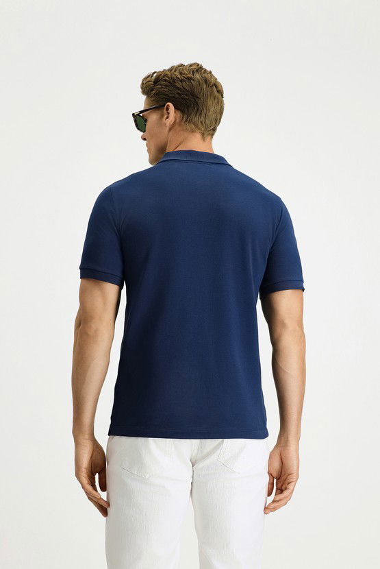 Erkek Giyim - Slim Fit Dar Kesim Pamuk Polo Yaka Tişört