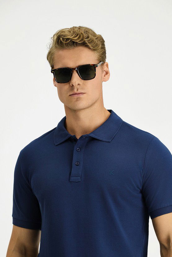 Erkek Giyim - Slim Fit Dar Kesim Pamuk Polo Yaka Tişört