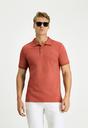  KİREMİT  Slim Fit Dar Kesim Pamuk Polo Yaka Tişört