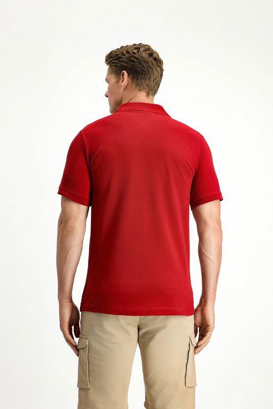 Erkek Giyim - Slim Fit Dar Kesim Pamuk Polo Yaka Tişört
