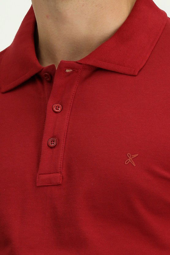Erkek Giyim - Slim Fit Dar Kesim Pamuk Polo Yaka Tişört