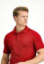  KOYU KIRMIZI  Slim Fit Dar Kesim Pamuk Polo Yaka Tişört