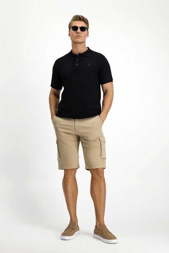 Erkek Giyim - Slim Fit Dar Kesim Pamuk Polo Yaka Tişört