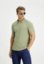  ORMAN YEŞİLİ  Slim Fit Dar Kesim Pamuk Polo Yaka Tişört