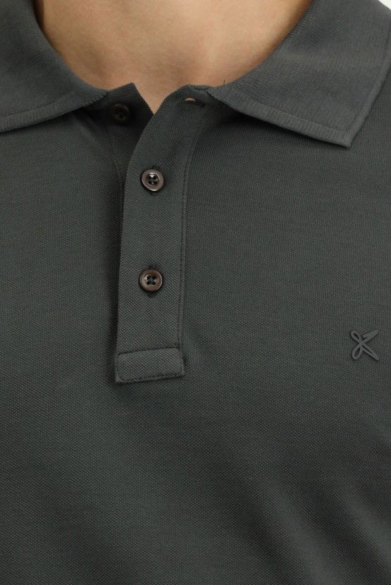 Erkek Giyim - Slim Fit Dar Kesim Pamuk Polo Yaka Tişört