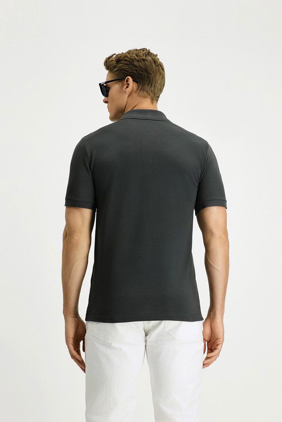 Erkek Giyim - Slim Fit Dar Kesim Pamuk Polo Yaka Tişört
