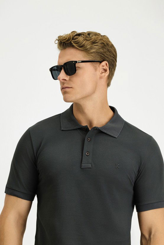 Erkek Giyim - Slim Fit Dar Kesim Pamuk Polo Yaka Tişört