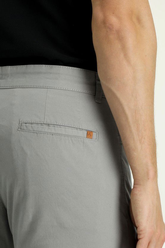 Erkek Giyim - Slim Fit Dar Kesim Likralı Kanvas / Chino Pantolon